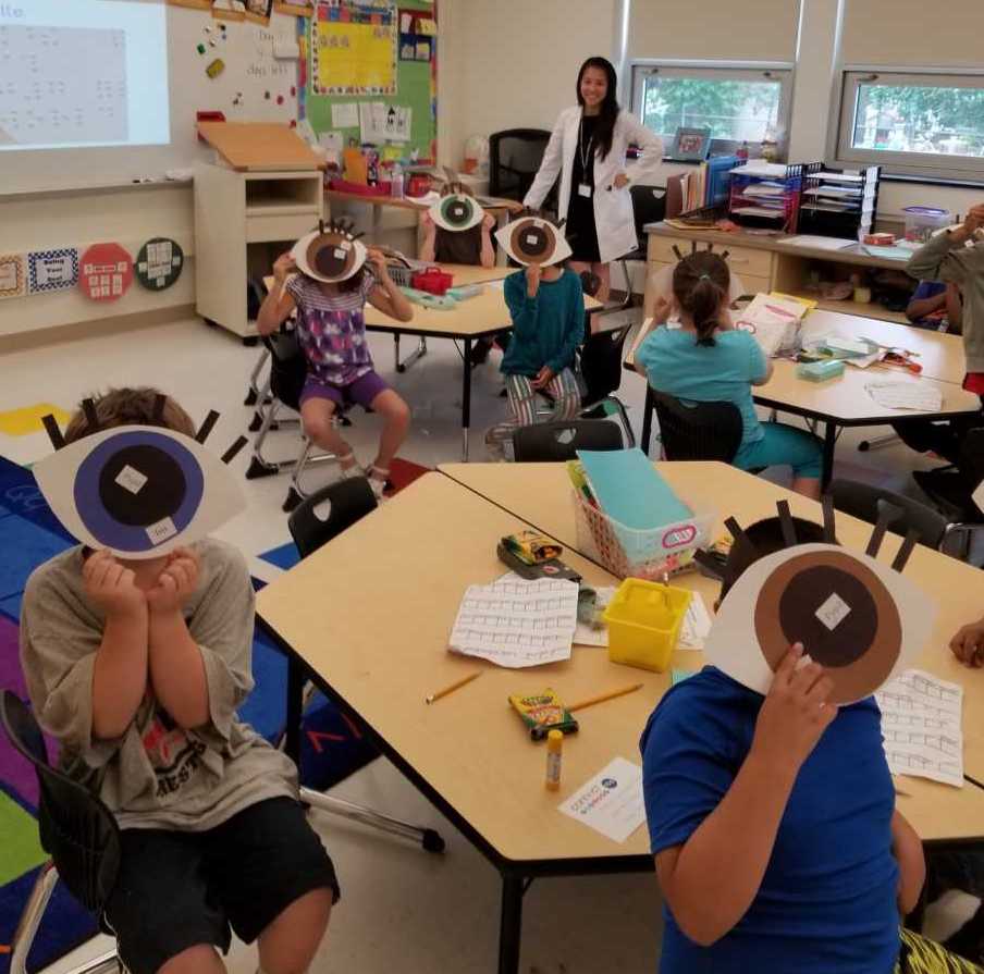 Eyes in classroom